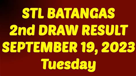 stl batangas result today|STL Result Today .